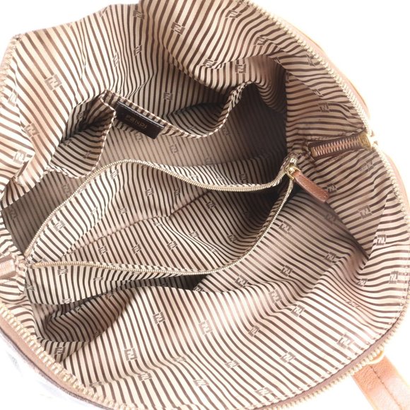 Fendi Chameleon Leather Handbag Tote Genuine Brown Women's - Picture 13 of 15